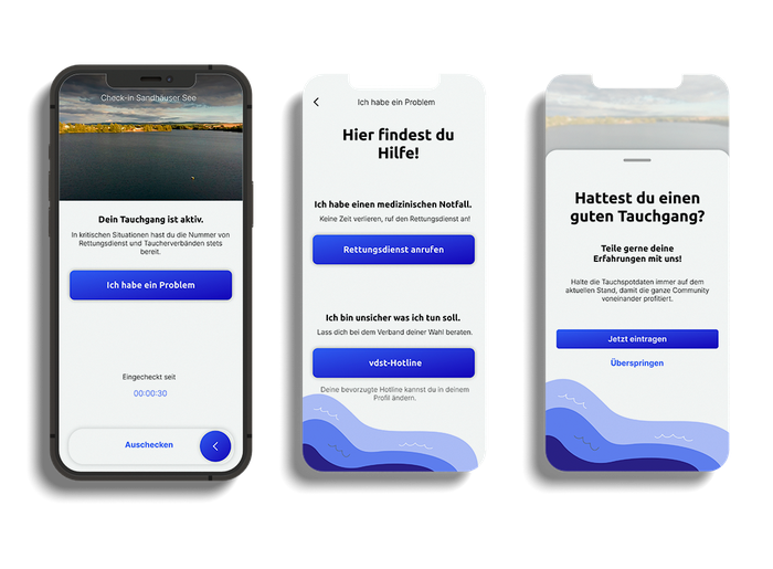 candylabs mvp ux entwicklung tauchapp checkIn