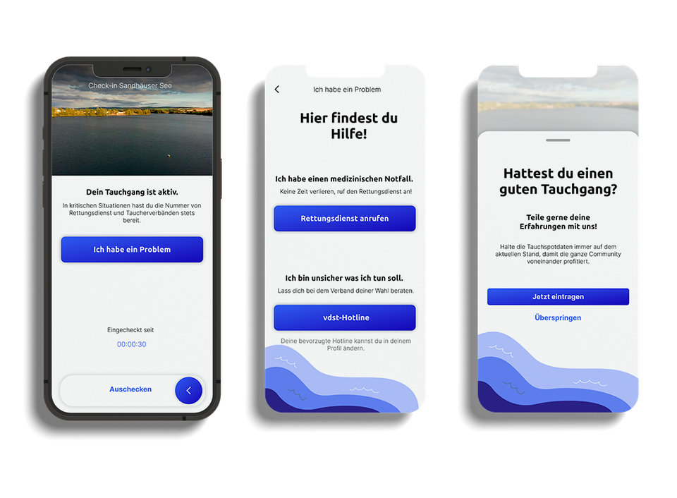 candylabs mvp ux entwicklung tauchapp checkIn