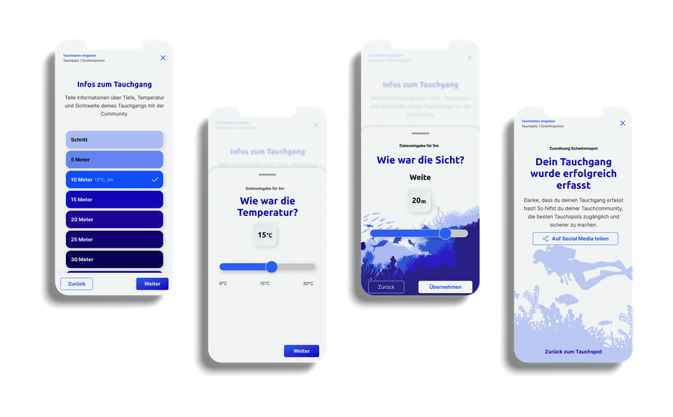 candylabs mvp ux entwicklung tauchapp Daten teilen