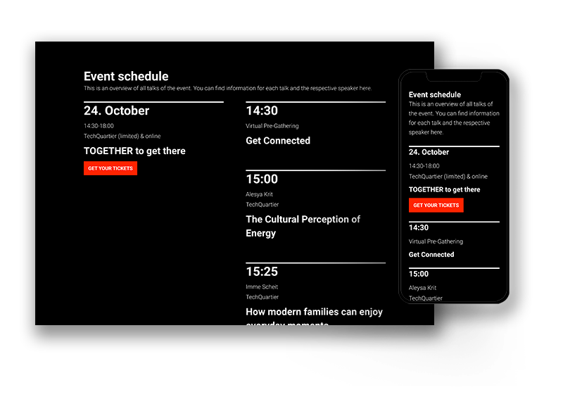 candylabs website entwicklung TEDXFrankfurt eventkalender